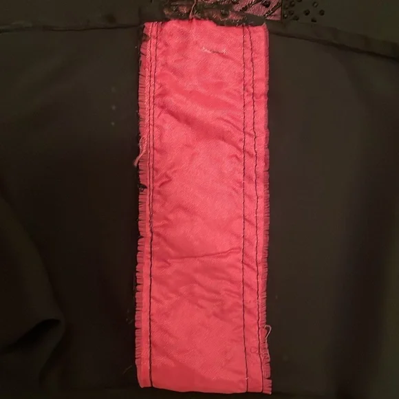 Hand Sewn Women's Modest Black and Fuchsia Abaya Muslim Dress - Picture 11 of 11